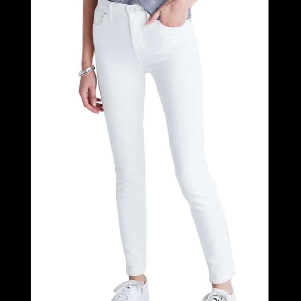 Madewell High Rise Skinny White Jeans size 26